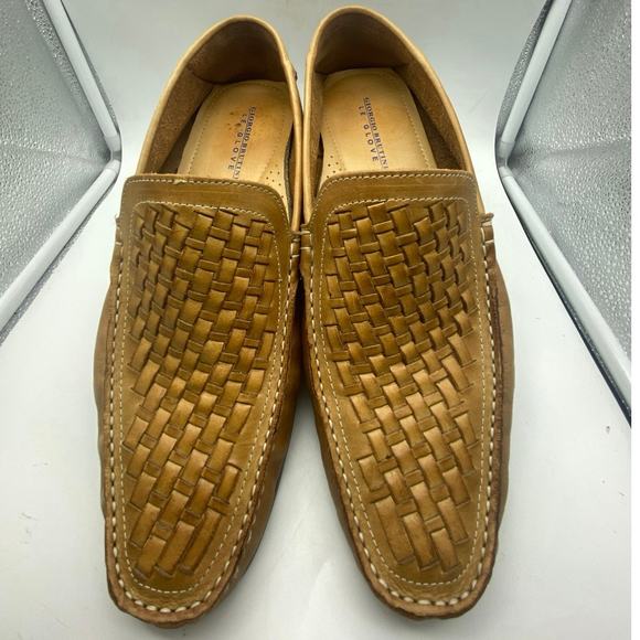 GIORGIO BRUTINI Mens sz 12M Tan Basket Weave Leather Loafers Shoe
Made in Brazil - Picture 1 of 9